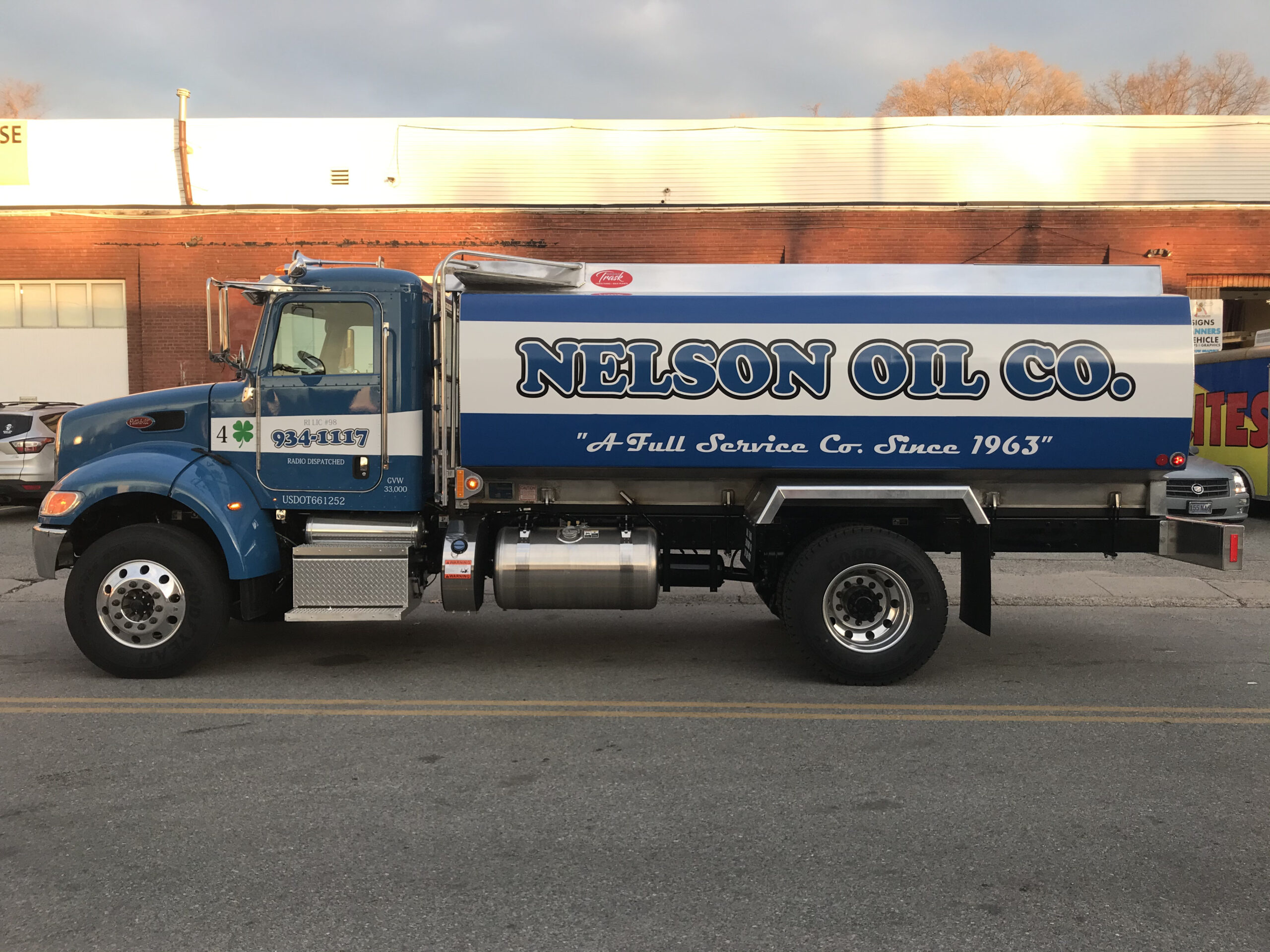 Blue Nelson Oil heating oil delivery truck